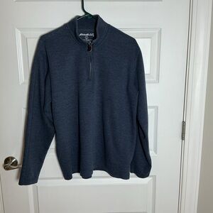 Eddie Bauer Men's Dark Blue Zip-Up Sweater